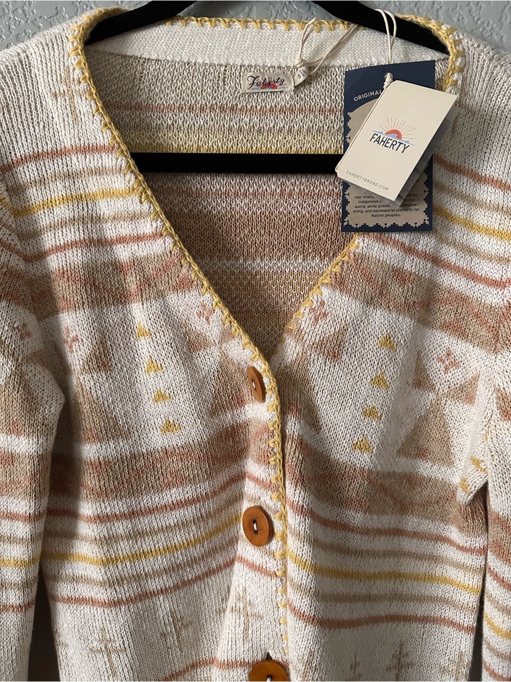 B.Yellowtail x Faherty Cardigan - Picture 3 of 4